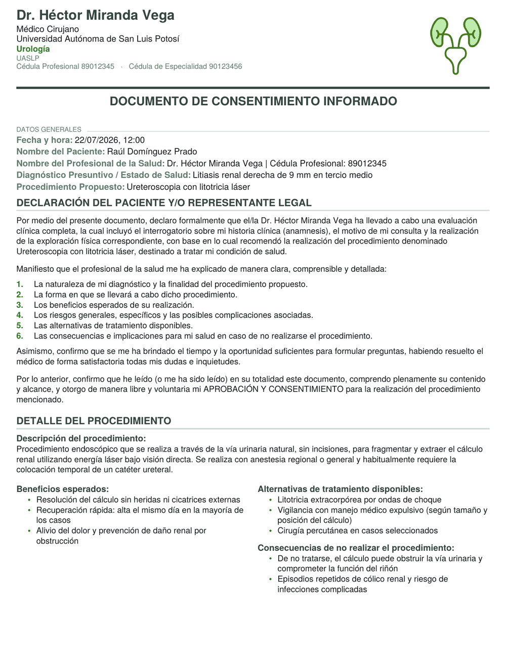 Consentimiento informado de muestra